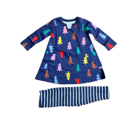 Hanna Andersson NWOT Printed Pocket Dress with Leggings - Picture 5 of 11